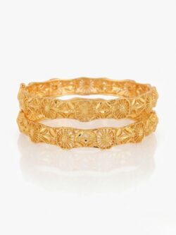 Pair of artificial Gold-plated Bangles Design 2