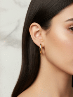 Triple-Tone Huggie Hoop Set (Gold, Rose Gold, Silver)