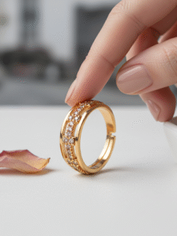 Elegent Gold-Plated Rings (Adjustable)