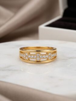 Elegent Gold-Plated Rings (Adjustable)