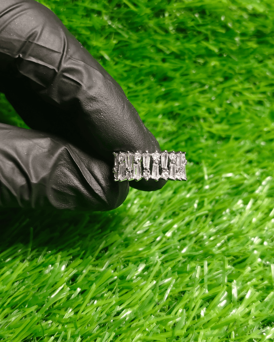 Luxury Two-Row Baguette & Round Diamond Statement Ring - Image 2