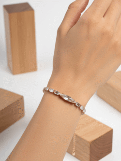 Marquise Center Stone & Rectangular Cut Tennis Bracelet