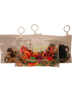 50-Piece Elastic Bands in Neon, Neutral, & Classic Black