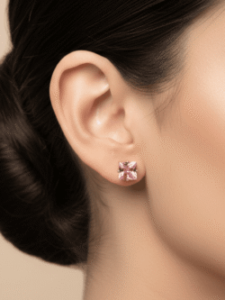 Multicolor Princess-Cut & Round Solitaire Stud Sets