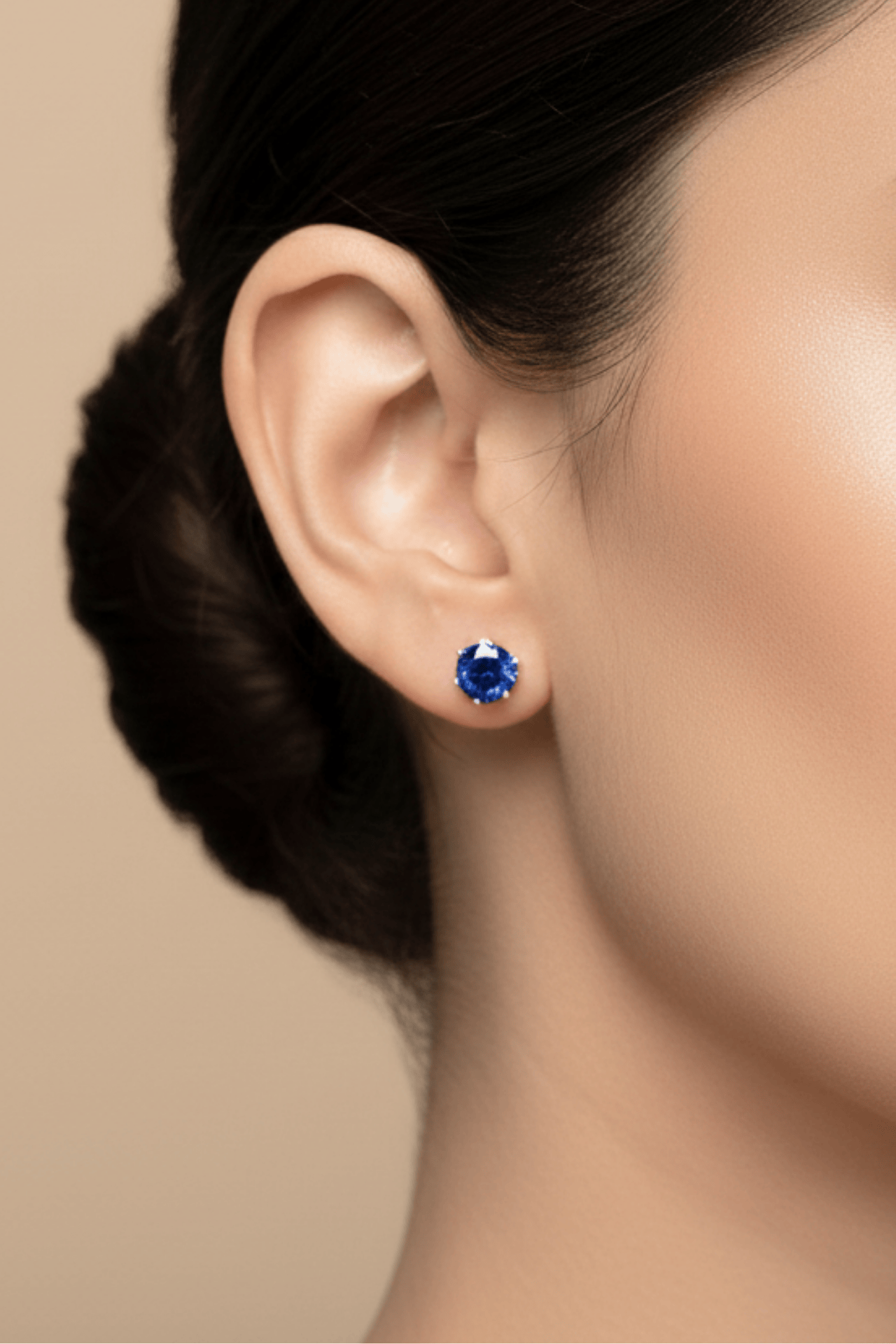 Multicolor Solitaire Crystal Ear Tops Set