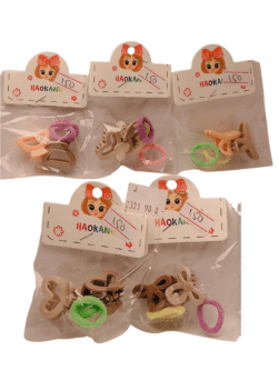 Mini Matte Claw Clip & Elastic Combo Sets – 4-Piece Essential Hair Kits