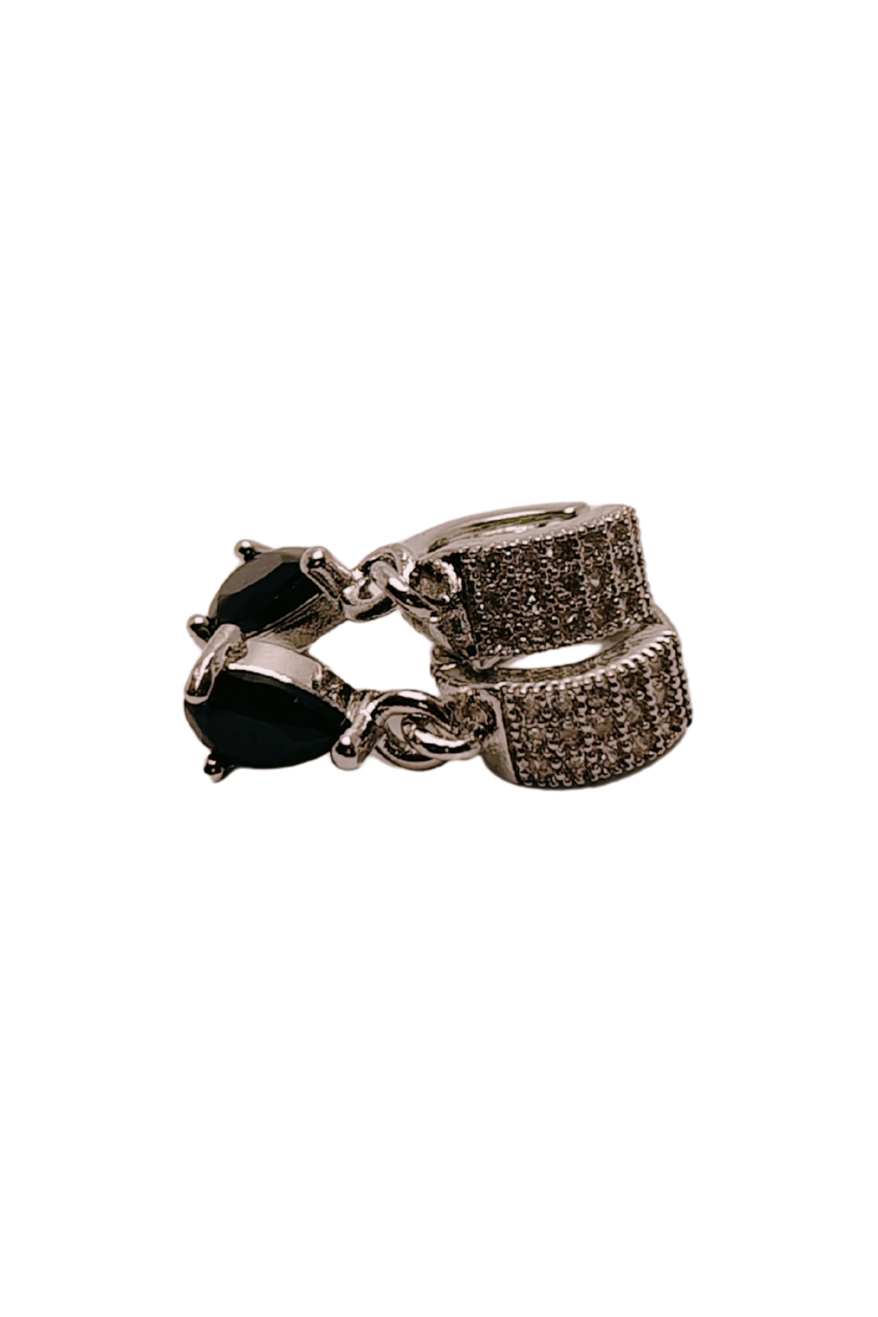 Elegant Black Onyx Pear-Drop Earrings - Image 2